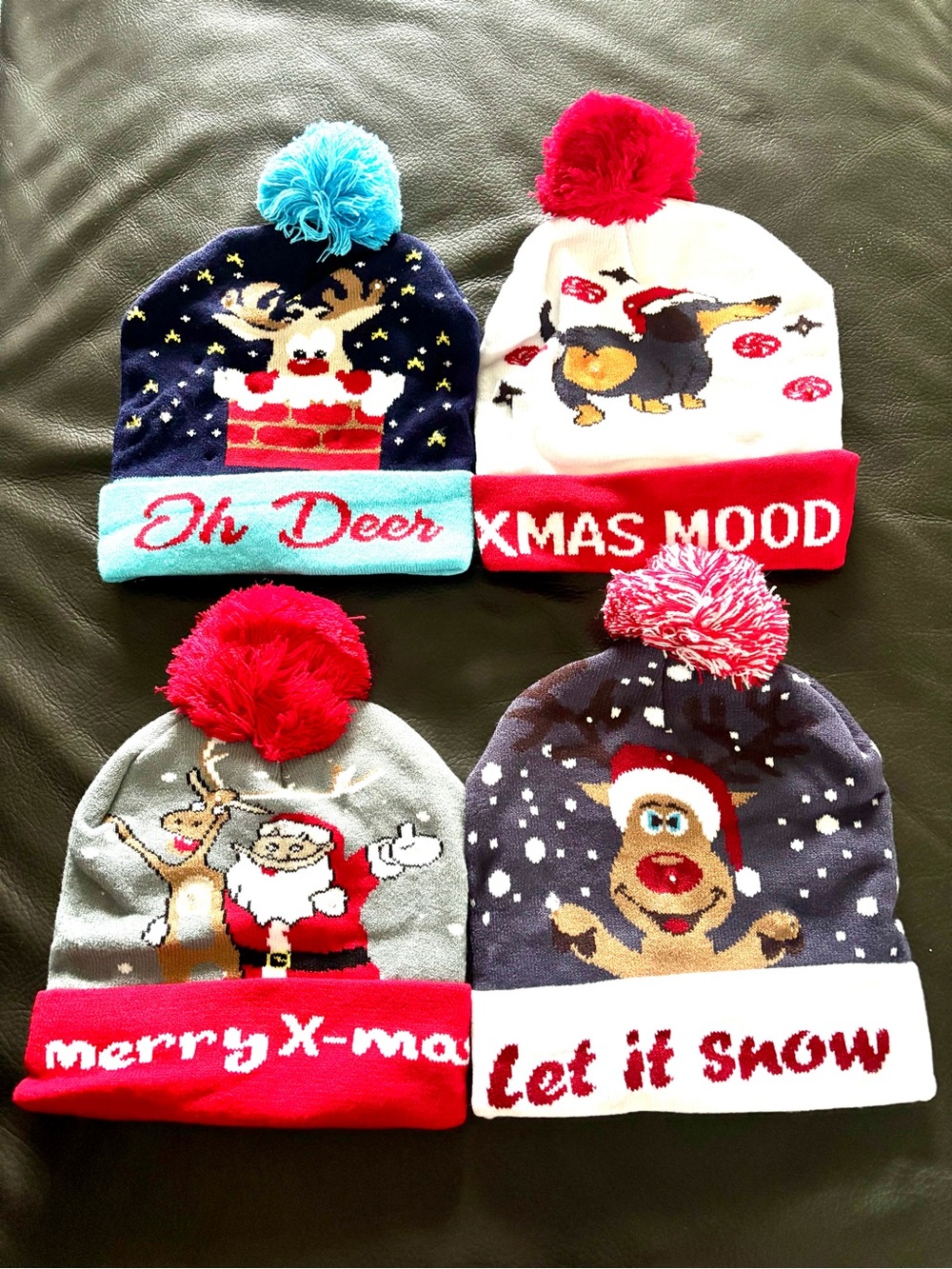 Light Up Christmas Beanie Hat - Pick 1 (buy now)